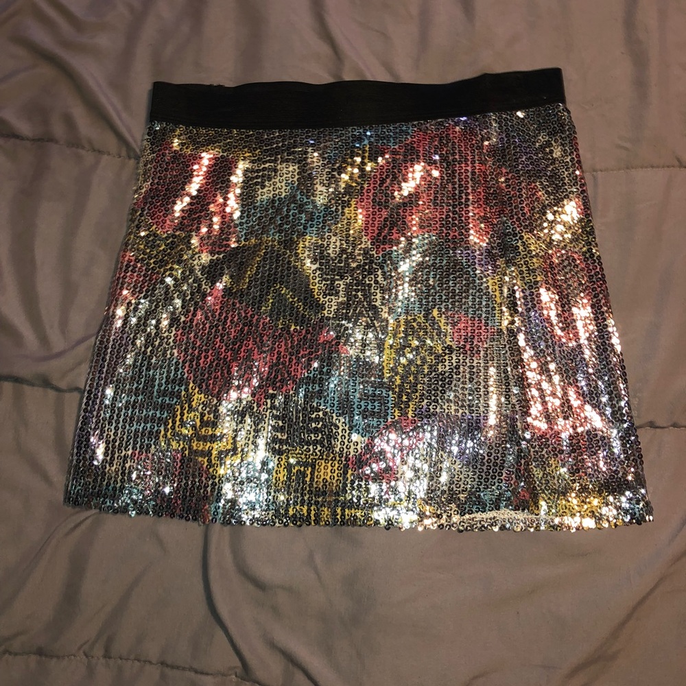 Sequin mini skirt